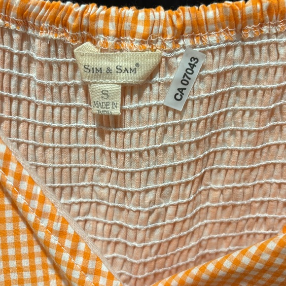 Orange and white checkered dress - Picture 3 of 3